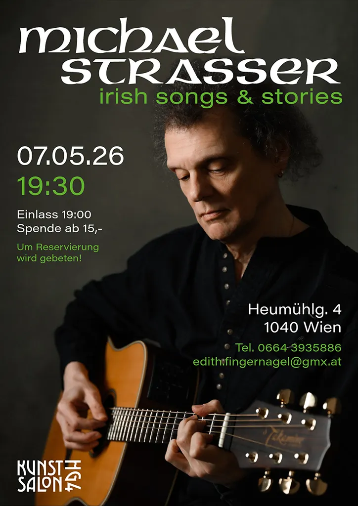 Irish Songs and Stories - Musik von Michael Strasser im Kunstsalon HG4 1040 Wien